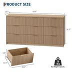 Cassettiera scanalata per camera da letto, cassettiera a 9 cassetti, comò moderno, organizer per armadio in legno per soggiorno ingresso