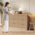 Cassettiera scanalata per camera da letto, cassettiera a 9 cassetti, comò moderno, organizer per armadio in legno per soggiorno ingresso