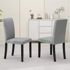 Set di 2 sedie da pranzo Parson imbottite in tessuto, stile moderno di metà secolo