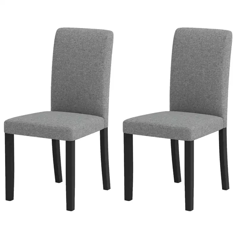 Set di 2 sedie da pranzo Parson imbottite in tessuto, stile moderno di metà secolo