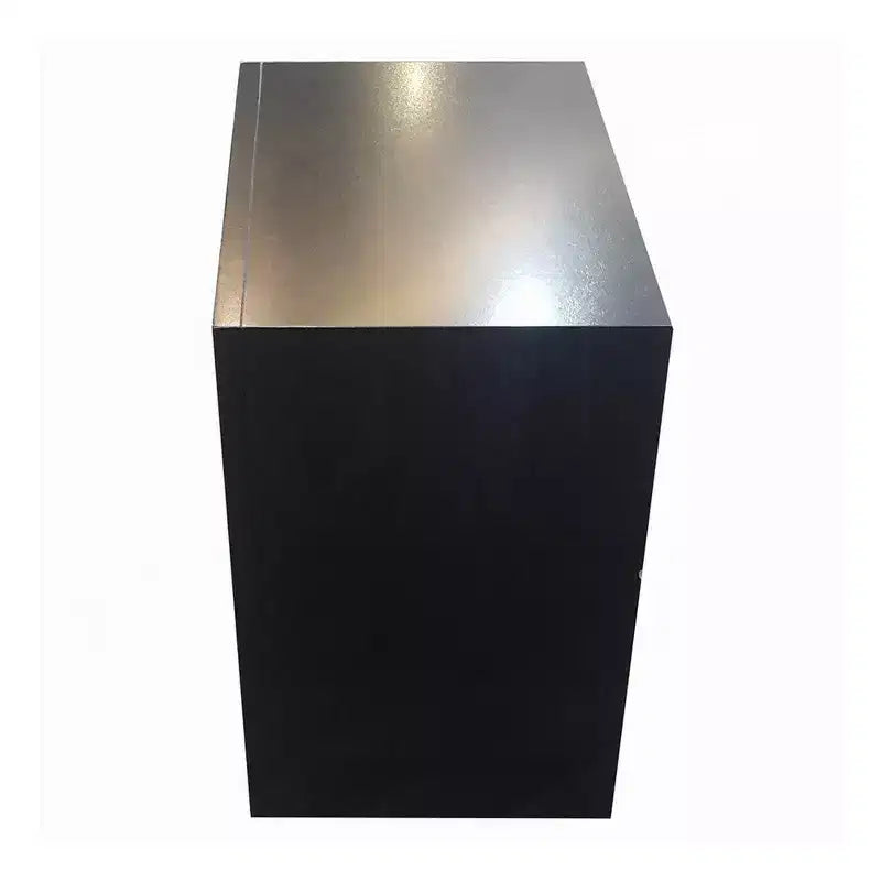 Comodino moderno a 2 cassetti in legno, nero