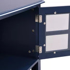 Mobile TV Moderno con Ante e Cassetti per TV da 60 pollici, Tavolo Porta TV in Legno con Ripiani per Soggiorno