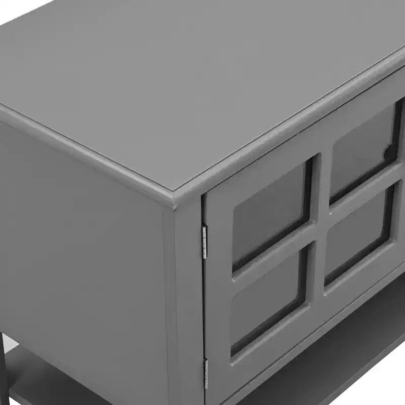 Mobile TV Moderno con Ante e Cassetti per TV da 60 pollici, Tavolo Porta TV in Legno con Ripiani per Soggiorno
