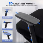 Sedia da ufficio ergonomica con supporto lombare regolabile, sedia da scrivania in rete con schienale alto, sedia girevole da computer con ruote per casa/ufficio