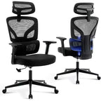 GustoWave Ergonomic Office Chair with Adjustable Lumbar Support, High-Back Mesh Desk Chair, Rolling Swivel Computer Task Chair for Home/Office
