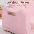 Divano per bambini, 2 in 1 pieghevole, divanetto apribile per sala giochi, rosa