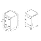 Carrello di ricarica mobile per 35 dispositivi con chiave di blocco, 2 rotelle bloccabili, struttura in acciaio, carrello per laptop e tablet