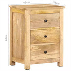 Comodino 17,7x13,8x23,6 Legno massello di mango