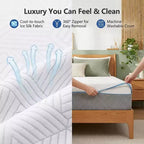 Materasso in memory foam rinfrescante, doppia rigidità con rivestimento in seta ghiaccio, letto in gel al tè verde per il supporto del sonno