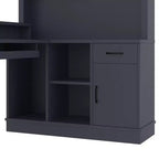 Scrivania gaming a L con presa di corrente, cassetti, libreria, tavolo da studio a L per angolo