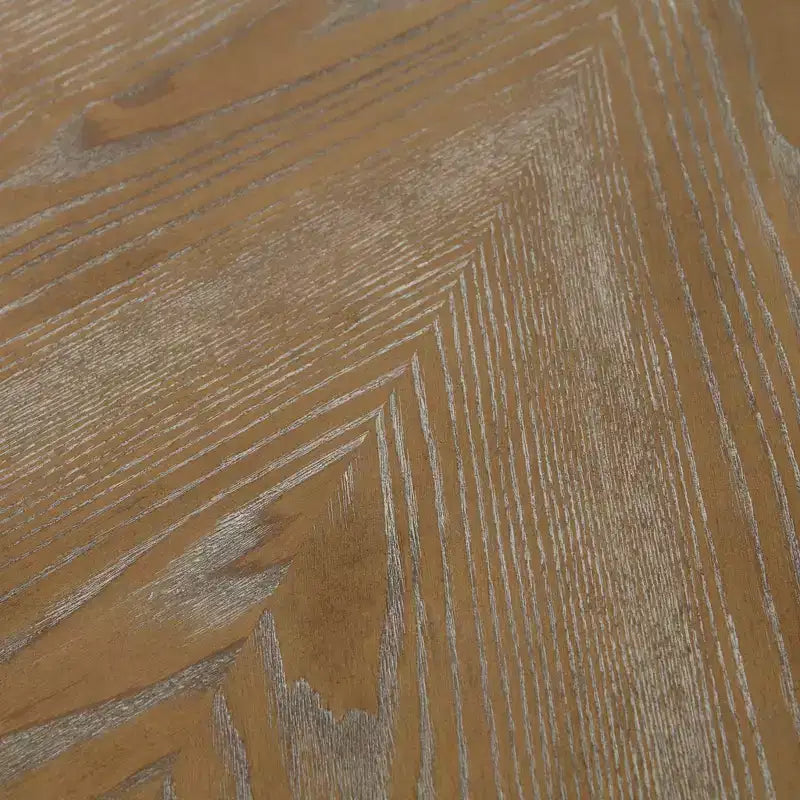 Tavolo da pranzo rotondo Wood 46 Farmhouse con piano in impiallacciatura Diamond