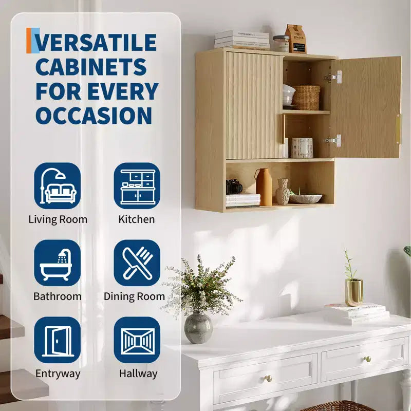 Mobiletto da bagno a parete, mobiletto a 2 ripiani sopra il WC, mobiletto in legno impermeabile per bagno, cucina, soggiorno