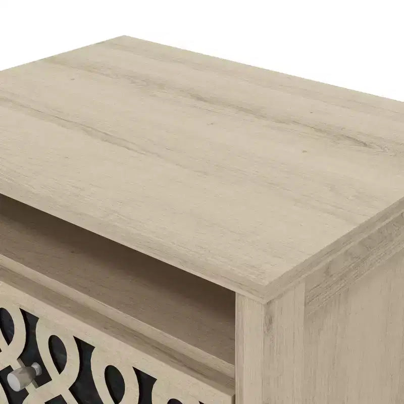 Comodini Moderni a 2 Cassetti con Vano a Giorno Set da 2 53.1 L 39.9 P 57.7 A