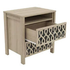 Comodini Moderni a 2 Cassetti con Vano a Giorno Set da 2 53.1 L 39.9 P 57.7 A