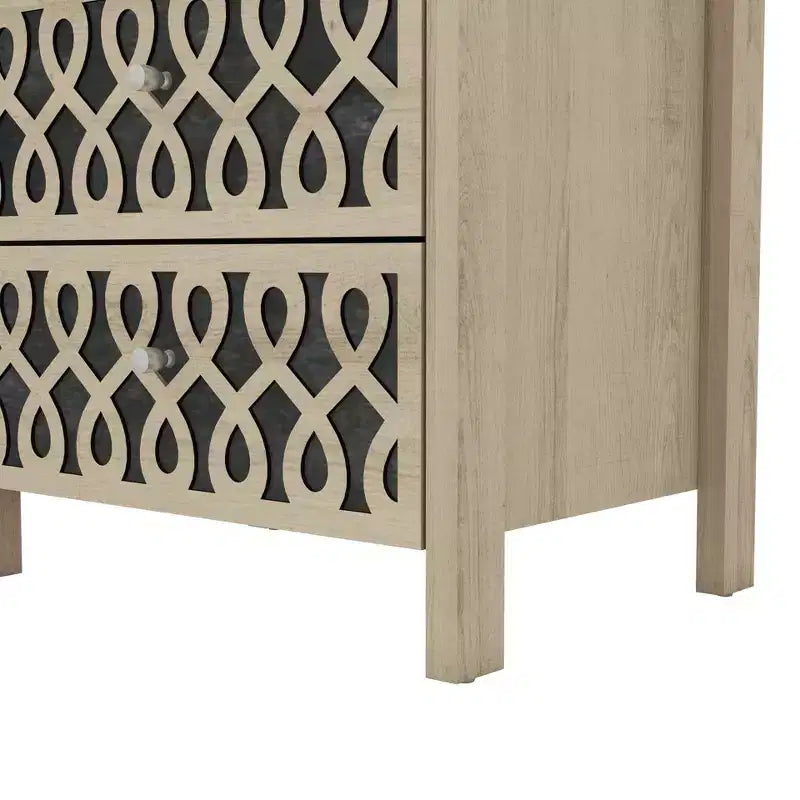 Comodini Moderni a 2 Cassetti con Vano a Giorno Set da 2 53.1 L 39.9 P 57.7 A