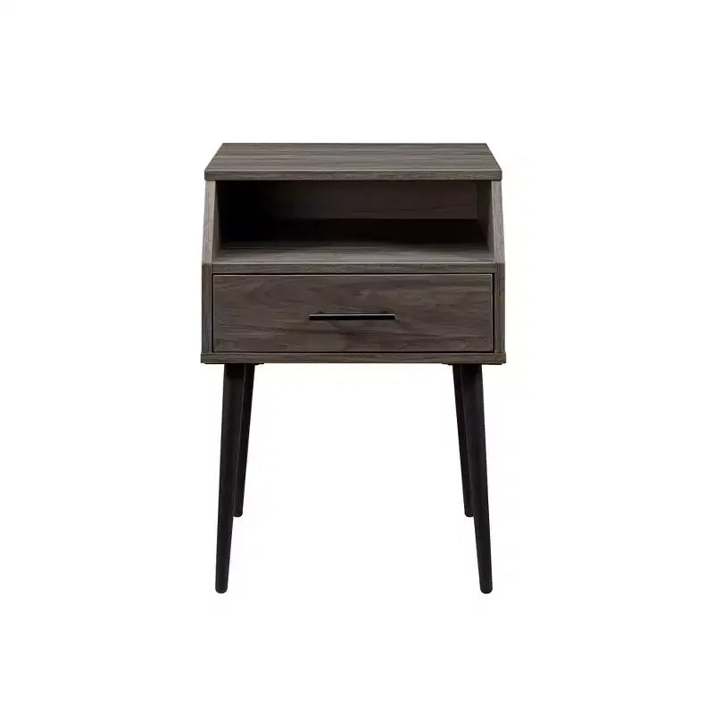 Comodino Moderno con Cassetto e Vano a Giorno