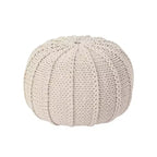 Poltrona Sacco in Maglia, Poltrona Sacco Comoda con Imbottitura in Schiuma, Poltrona Divano per Soggiorno, Camera da Letto, Beige