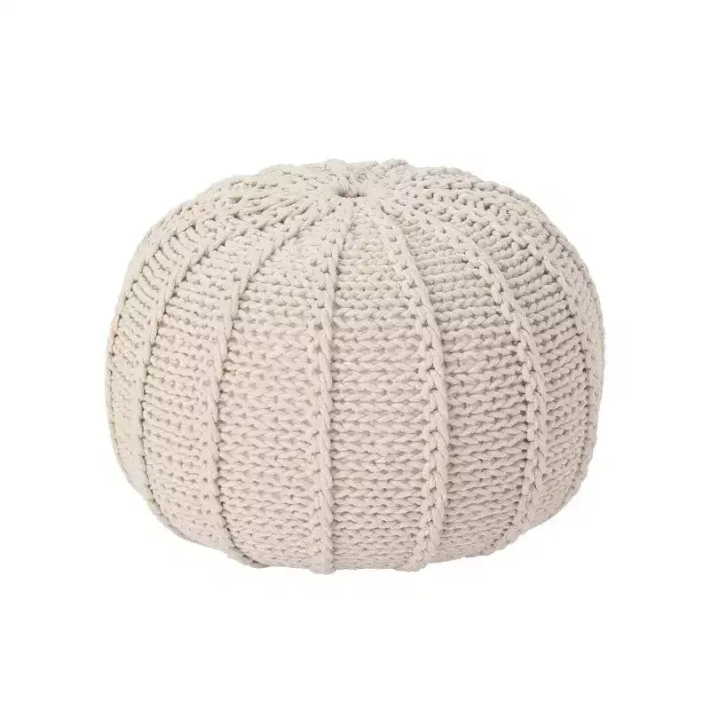 Poltrona Sacco in Maglia, Poltrona Sacco Comoda con Imbottitura in Schiuma, Poltrona Divano per Soggiorno, Camera da Letto, Beige