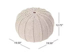 Poltrona Sacco in Maglia, Poltrona Sacco Comoda con Imbottitura in Schiuma, Poltrona Divano per Soggiorno, Camera da Letto, Beige