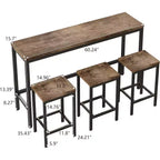 Set da 4 pz. Tavolo da Pranzo con 4 Sedie, Set Tavolo ben fatto per Sala da Pranzo, Soggiorno, Casa o Ufficio