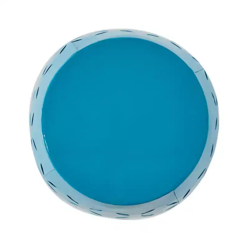 Tavolino d'appoggio cilindrico industriale accentato da 12 pollici con design a intaglio curvo per uso interno ed esterno