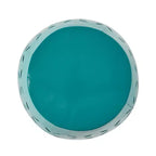 Tavolino d'appoggio cilindrico industriale accentato da 12 pollici con design a intaglio curvo per uso interno ed esterno