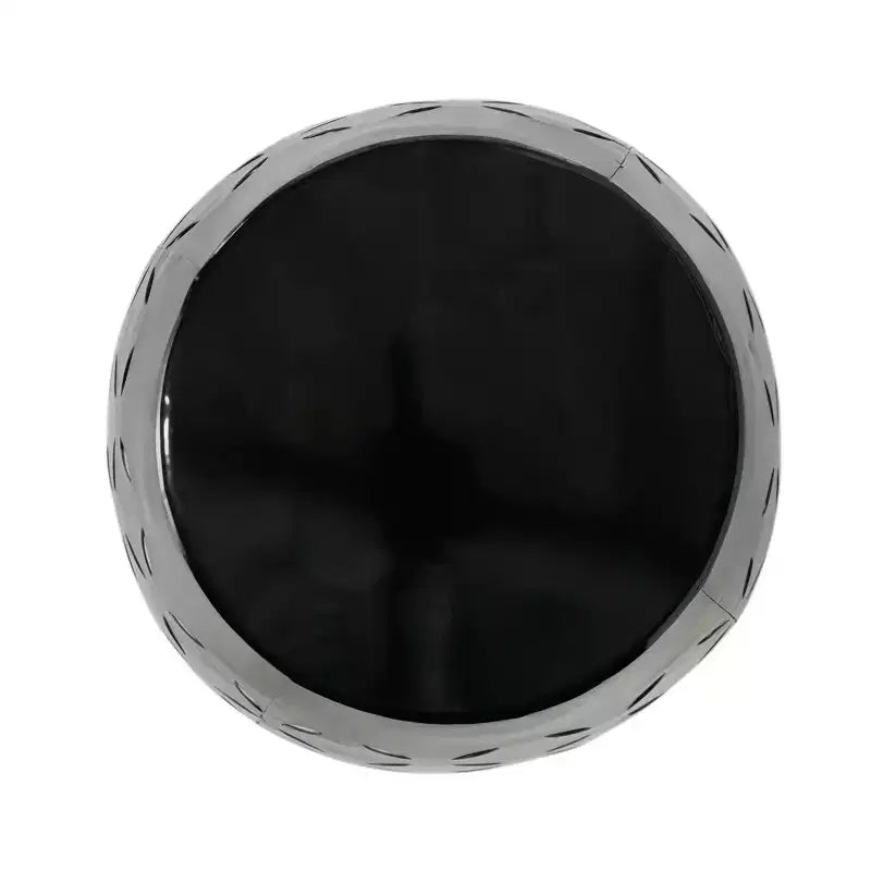 Tavolino d'appoggio cilindrico industriale accentato da 12 pollici con design a intaglio curvo per uso interno ed esterno