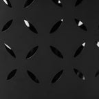 Tavolino d'appoggio cilindrico industriale accentato da 12 pollici con design a intaglio curvo per uso interno ed esterno