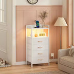 Cassettiera con 4 cassetti, dotata di piano d'appoggio in legno e specchiera, adatta per camere da letto e cucine, 41x29x83.5 cm