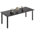 Tavolo da pranzo per 6-8 persone, tavolo rustico Wave con bordo irregolare, piano spesso in MDF e struttura in metallo, impermeabile, antigraffio, versatile, effetto marmo