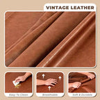 Divano moderno di lusso in pelle marrone da 240 cm Stile minimalista moderno Struttura robusta Superficie morbida, traspirante e facile da pulire