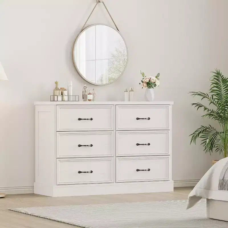 Comodino Moderno con Cassetti, Mobile Contenitore Ideale per l'Organizzazione della Camera da Letto, Mobile Salvaspazio, Struttura in Legno Durevole
