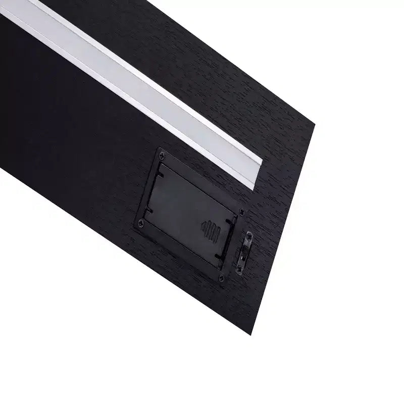 Mensola galleggiante a LED nera da 15,75 pollici con staffa invisibile per montaggio a parete in legno con LED integrato, perfetta per l'arredamento di bagno/camera da letto/cucina o come espositore per libri/piante