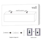Mensola galleggiante a LED nera da 15,75 pollici con staffa invisibile per montaggio a parete in legno con LED integrato, perfetta per l'arredamento di bagno/camera da letto/cucina o come espositore per libri/piante