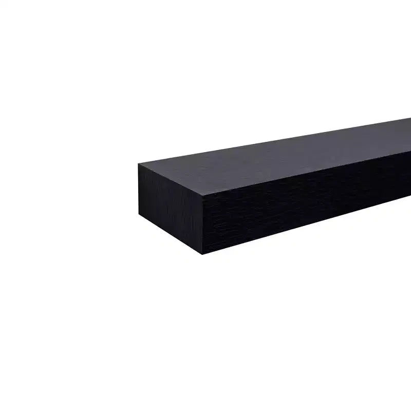 Mensola galleggiante a LED nera da 15,75 pollici con staffa invisibile per montaggio a parete in legno con LED integrato, perfetta per l'arredamento di bagno/camera da letto/cucina o come espositore per libri/piante
