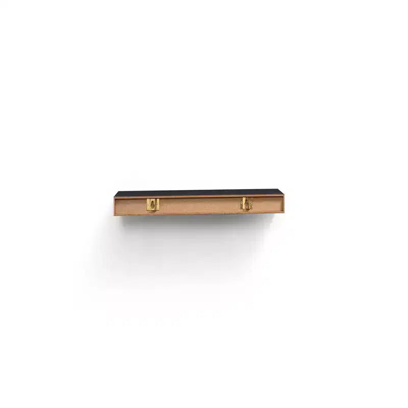 Mensola galleggiante a LED nera da 15,75 pollici con staffa invisibile per montaggio a parete in legno con LED integrato, perfetta per l'arredamento di bagno/camera da letto/cucina o come espositore per libri/piante