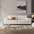 85 Inch Modern 3 Seater Sofa Couch with Adjustable Armrests and Plush Chenille Fabric,Couch with Button Tufted Backrest for Living Room & Bedroom