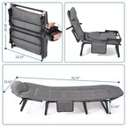 79 Letto Pieghevole Portatile con Cuscino, Brandina da Campeggio per Adulti con Supporto fino a 227 kg, Brandina da Tenda Leggera per Patio, Spiaggia, Interni ed Esterni