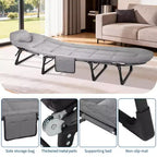 79 Letto Pieghevole Portatile con Cuscino, Brandina da Campeggio per Adulti con Supporto fino a 227 kg, Brandina da Tenda Leggera per Patio, Spiaggia, Interni ed Esterni