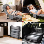 79 Letto Pieghevole Portatile con Cuscino, Brandina da Campeggio per Adulti con Supporto fino a 227 kg, Brandina da Tenda Leggera per Patio, Spiaggia, Interni ed Esterni