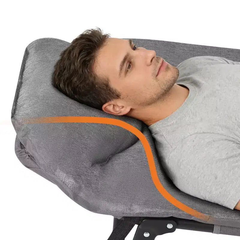 79 Letto Pieghevole Portatile con Cuscino, Brandina da Campeggio per Adulti con Supporto fino a 227 kg, Brandina da Tenda Leggera per Patio, Spiaggia, Interni ed Esterni