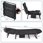 79 Letto Pieghevole Portatile con Cuscino, Brandina da Campeggio per Adulti con Supporto fino a 227 kg, Brandina da Tenda Leggera per Patio, Spiaggia, Interni ed Esterni