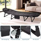 79 Letto Pieghevole Portatile con Cuscino, Brandina da Campeggio per Adulti con Supporto fino a 227 kg, Brandina da Tenda Leggera per Patio, Spiaggia, Interni ed Esterni