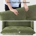 Divanetto piccolo, divano comodo da 127 cm con cuscini spessi, divanetto con montaggio senza attrezzi per camera da letto, divanetto piccolo per spazi ristretti