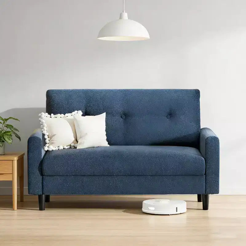 Divanetto piccolo, divano comodo da 127 cm con cuscini spessi, divanetto con montaggio senza attrezzi per camera da letto, divanetto piccolo per spazi ristretti