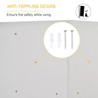 Mobile Angolare per Bambini, Organizer con Scomparti per Giocattoli, Scaffale con Tre Cesti per Sala Giochi, Camera da Letto, Soggiorno, Grigio
