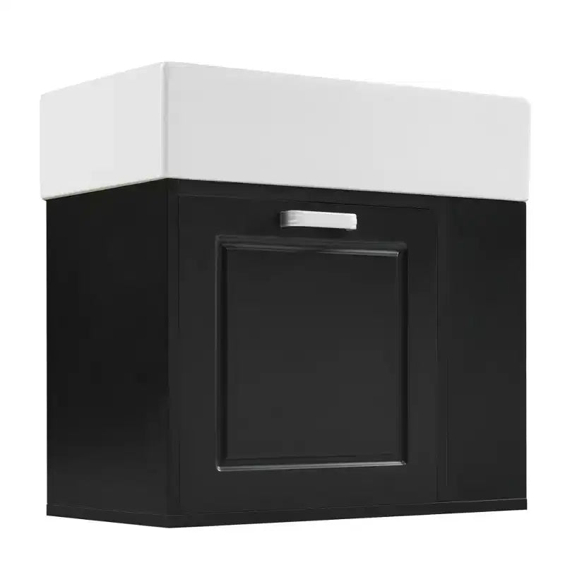 Mobiletto da bagno da parete 21.8 con lavabo, Mobiletto contenitore da bagno con cassetti, Mobile lavabo singolo con ripiano regolabile