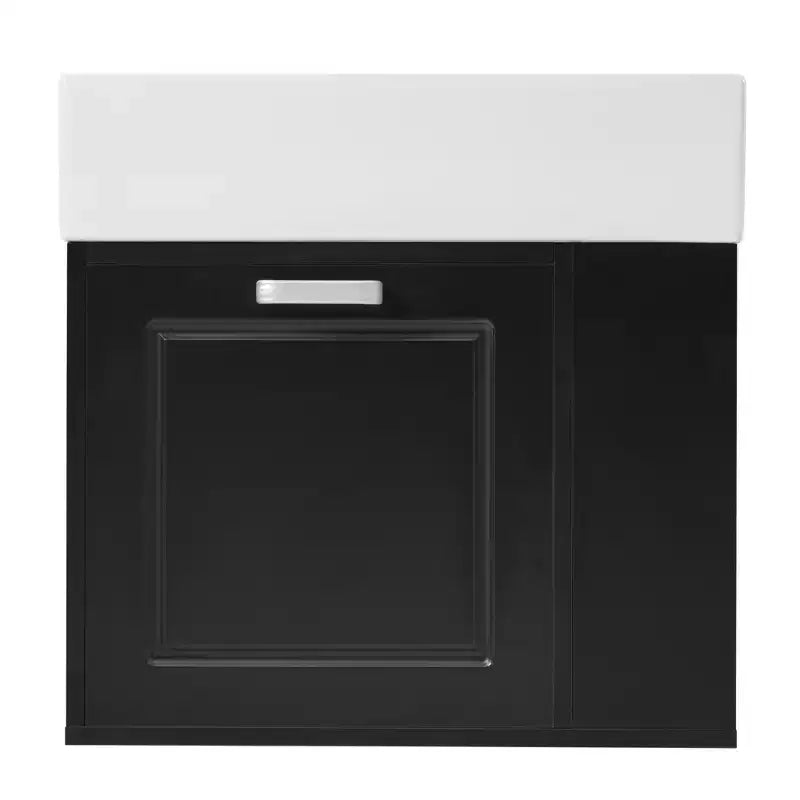 Mobiletto da bagno da parete 21.8 con lavabo, Mobiletto contenitore da bagno con cassetti, Mobile lavabo singolo con ripiano regolabile