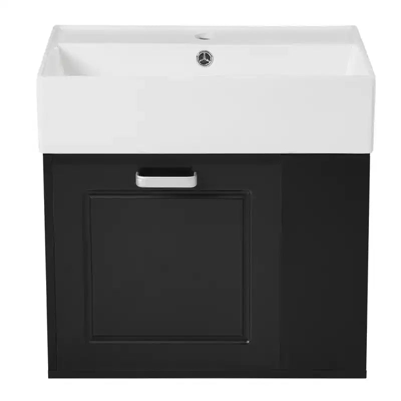 Mobiletto da bagno da parete 21.8 con lavabo, Mobiletto contenitore da bagno con cassetti, Mobile lavabo singolo con ripiano regolabile