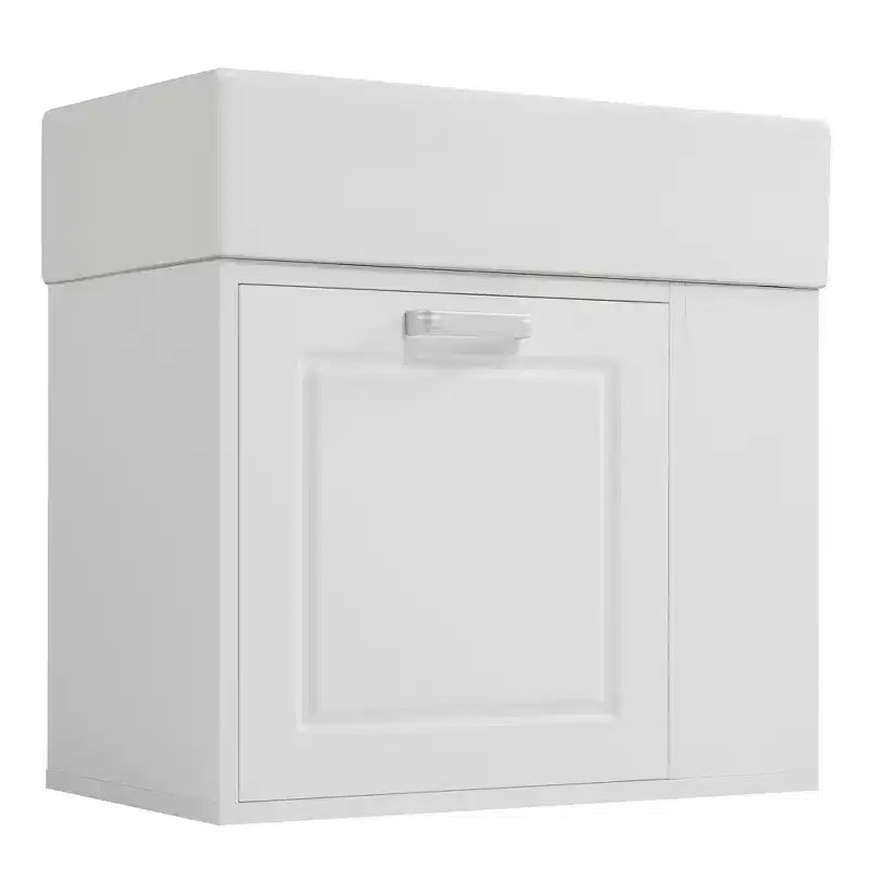Mobiletto da bagno da parete 21.8 con lavabo, Mobiletto contenitore da bagno con cassetti, Mobile lavabo singolo con ripiano regolabile